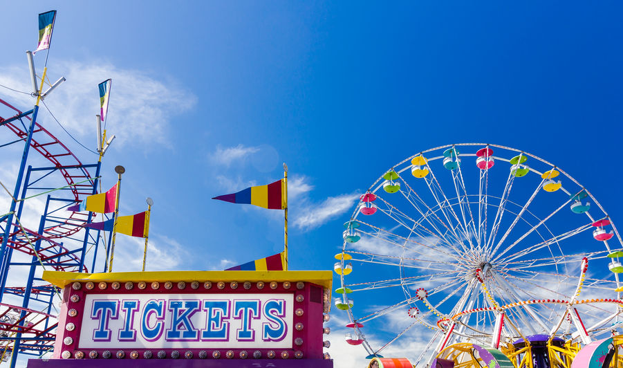 ferris wheel in background at carnival